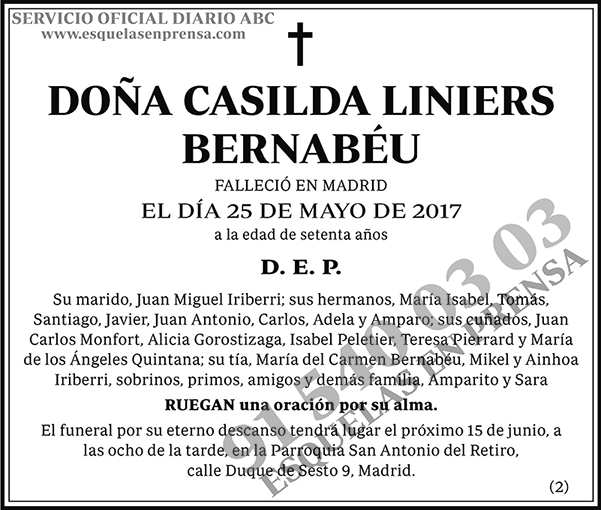 Casilda Liniers Bernabéu